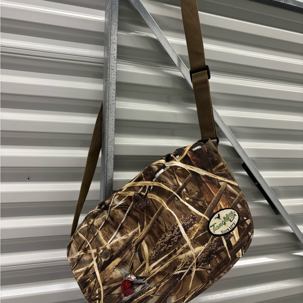 Timberland Tan and Brown Messenger Bag with Adjustable Strap